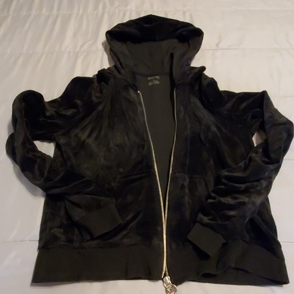 Michael Kors black velvet hoodie